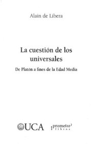 cover of the book La cuestión de los universales - De Platón a fines de la Edad Media