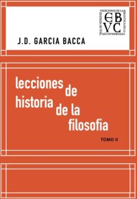 cover of the book Lecciones de historia de la filosofía. Tomo II