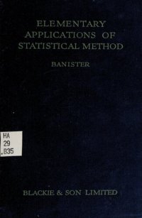 cover of the book Elementary Applications of Statistical Method