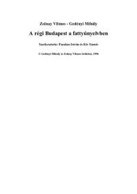 cover of the book A régi Budapest a fattyúnyelvben