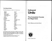 cover of the book Colloquial Urdu: The Complete Course for Beginners