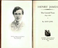 cover of the book Henry James: The Untried Years 1843-1870