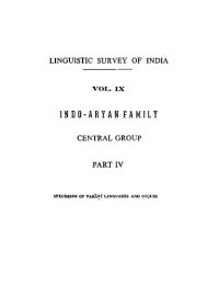 cover of the book Linguistic Survey of India, Volume IX - Indo-Aryan Family, Central Group, Part IV (4): Specimens of the Pahari Languages and Gujuri