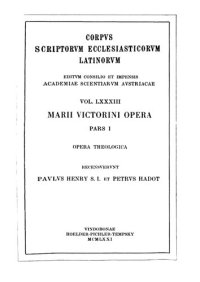 cover of the book Marii Victorini Opera