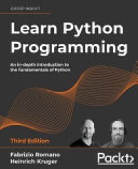 cover of the book Learn Python Programming: An in-depth introduction to the fundamentals of Python Edition: 3