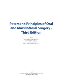 cover of the book Peterson's principles of oral and maxillofacial surgery