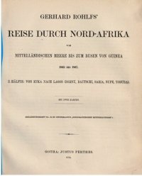 cover of the book Gerhard Rohlfs Reise durch Nord-Afrika vom Mittelländischen Meere bis zum Busen von Guinea 1865-1867 / Von Bornu nach Lagos (Bornu, Bautschi, Saria, Nupe, Yoruba)