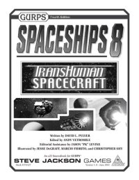 cover of the book GURPS 4th edition. Spaceships 8: Transhuman Spacecraft