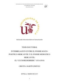 cover of the book Interrelación entre el Poder Socio-Político-Mercantil y el Poder Mediático Mercantil: El “Club Bilderberg” (1954-2016)