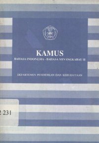 cover of the book Kamus bahasa Indonesia-bahasa Minangkabau