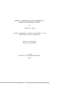 cover of the book CHARLES P. STEINMETZ AND THE DEVELOPMENT OF ELECTRICAL ENGINEERING SCIENCE