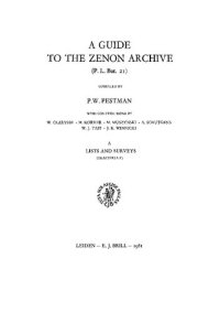 cover of the book A Guide to the Zenon Archive (P.L. Bat. 21)