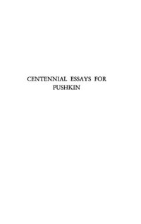 cover of the book Centennial Essays for Pushkin