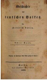 cover of the book Geschichte des teutschen Volkes