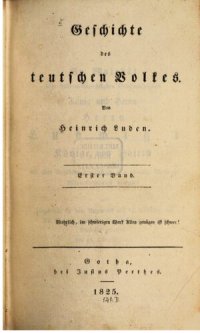 cover of the book Geschichte des teutschen Volkes