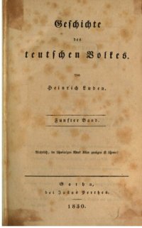 cover of the book Geschichte des teutschen Volkes