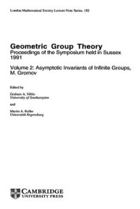 cover of the book Geometrie Group Theory  Proceedings of the Symposium held in Sussex  1991, Volume 2: Asymptotic Invariants of Infinite Groups,