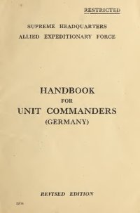 cover of the book Handbook for unit commanders, Germany