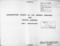 cover of the book Organization Charts of the German Ministries and Central Agencies. Part I (non-military)