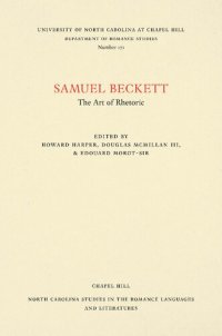 cover of the book Samuel Beckett: The Art of Rhetoric