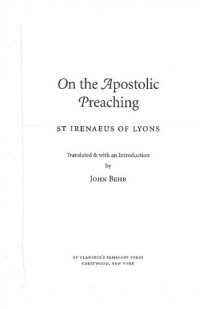 cover of the book On the Apostolic Preaching