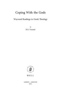 cover of the book Coping with the gods: wayward readings in Greek theology