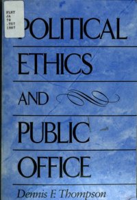 cover of the book Political Ethics and Public Office