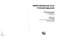 cover of the book ANSYS Workbench 14.0: A Tutorial Approach