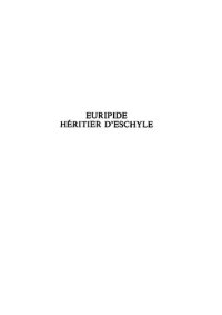 cover of the book Euripide, héritier d'Eschyle