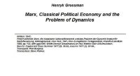 cover of the book Marx, Classical Political Economy and the Problem of Dynamics