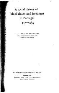 cover of the book A Social History of Black Slaves and Freedmen in Portugal, 1441-1555