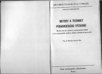 cover of the book Metody a techniky pedagogického výzkumu