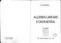 cover of the book Algebra lineare e geometria