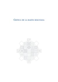 cover of the book Crítica de la Razón Boliviana