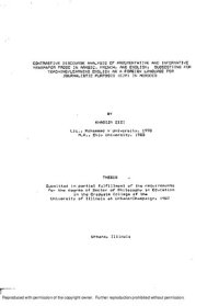 cover of the book [Dissertation] Contrastive Discourse Analysis of Argumentative and Informative Newspaper Prose in Arabic, French, and English: Suggestions for Teaching/Learning English as a Foreign Language for Journalistic Purposes (EJP) in Morocco