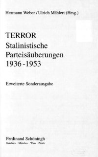 cover of the book Terror - Stalinistische Parteisäuberungen 1936-1953