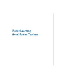 cover of the book Robot learning from human teachers