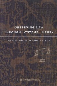 cover of the book Observing Law through Systems Theory