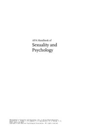 cover of the book APA handbook of sexuality and psychology, Vol. 1: Person-based approaches