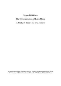 cover of the book The Christianisation of Latin Metre: A Study of Bede's "De arte metrica"