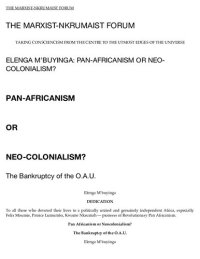 cover of the book Pan Africanism Or Neo Colonialism?: The Bankruptcy Of The O. A. U