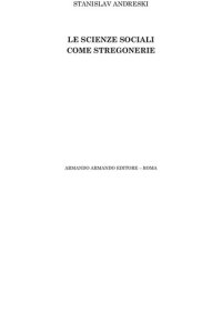 cover of the book Le scienze sociali come stregonerie