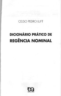 cover of the book Dicionário prático de regência nominal