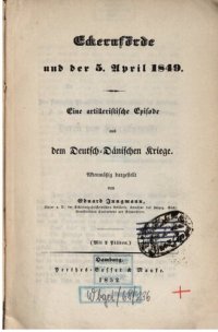 cover of the book Eckernförde und der 5. April 1849; eine artilleristische Episode aus dem Deutsch-Dänischen Kriege