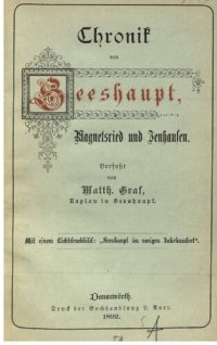 cover of the book Chronik von Sesshaupt, Magnetsried und Jenhausen