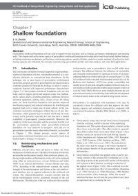 cover of the book Shallow foundations; Handbook of geosynthetic Engineering