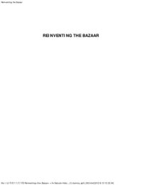 cover of the book Reinventing the Bazaar : A Natural History of Markets