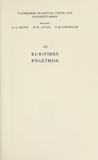 cover of the book Euripides: Phaethon