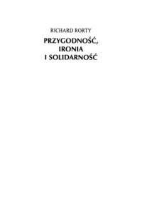 cover of the book Przygodność, ironia, solidarność