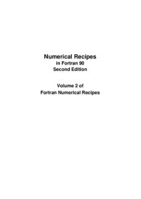 cover of the book Numerical Recipes in Fortran 90. The Art of Parallel Scientific Computing